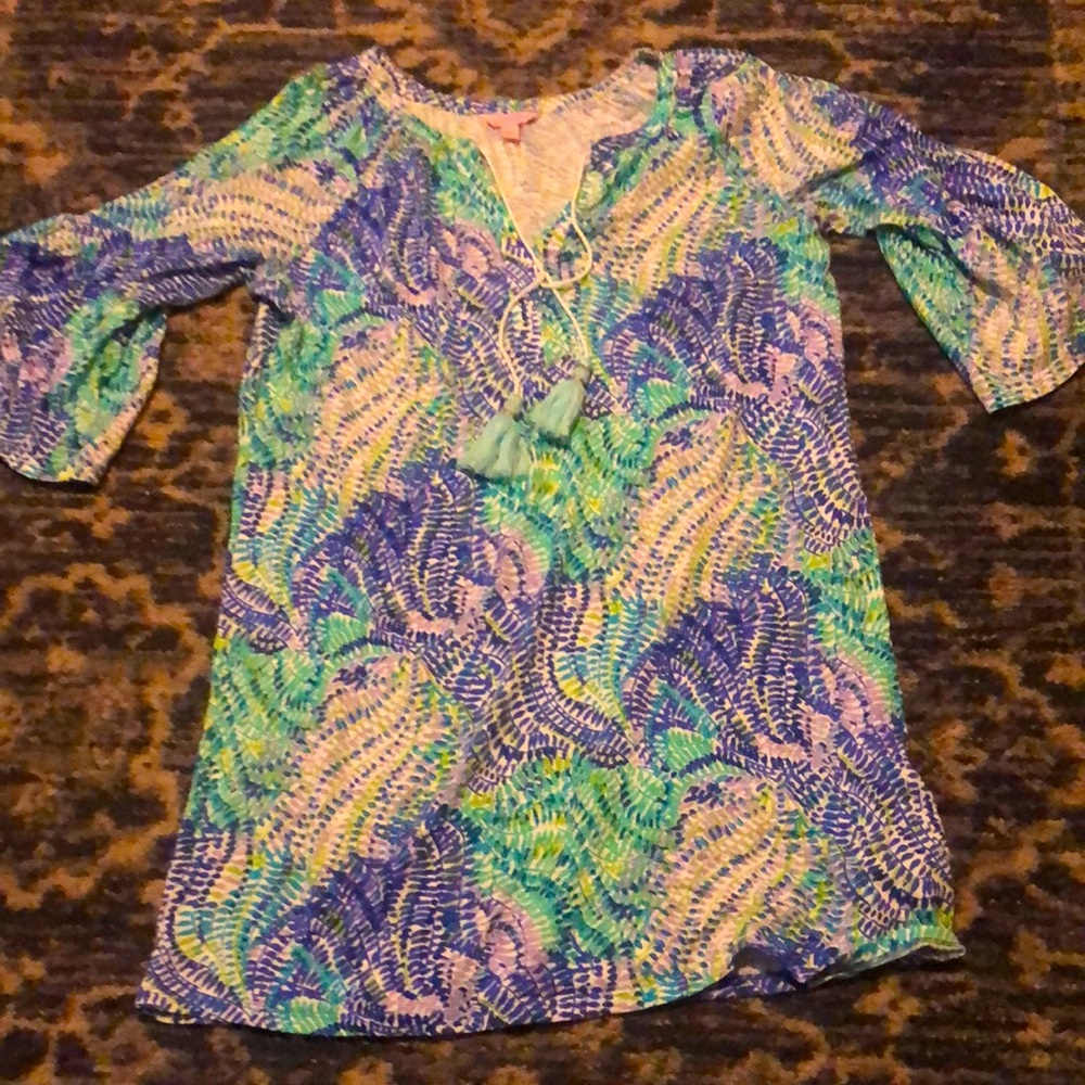 Lilly Pulitzer dress L bell sleeves